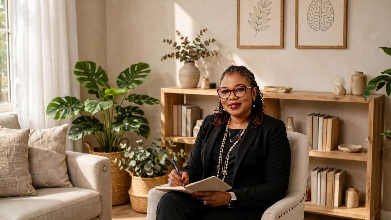 Therapist and client in a calm individual session