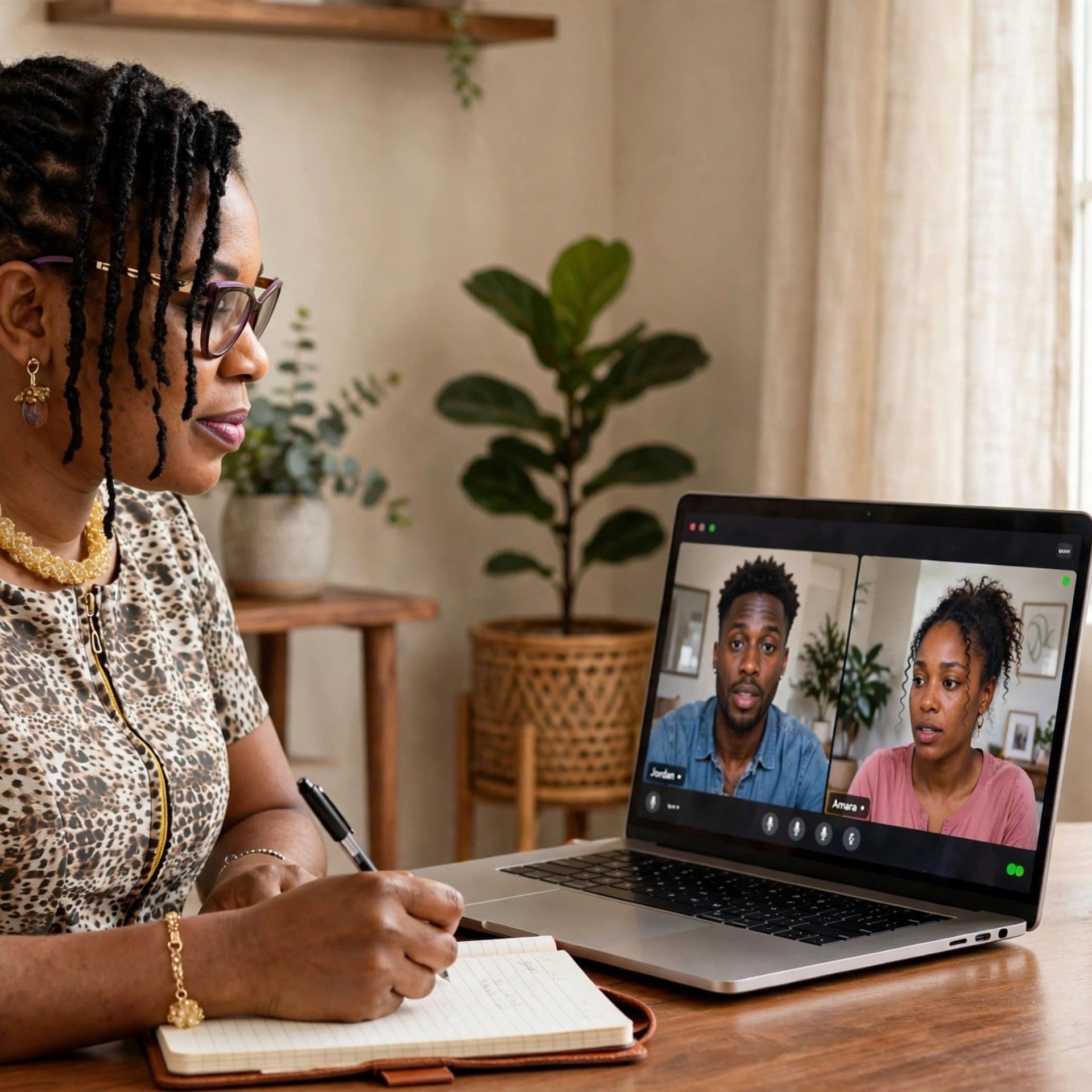An African couple in a serious counselling conversation